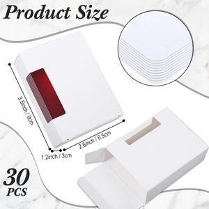 Boîtes à savon en kraft blanc avec fenêtre transparente, boîtes d'emballage pour savon <span class=keywords><strong>fait</strong></span> main, petite boîte cadeau pour le bricolage - Product Image 3