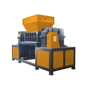 Double shaft Recycle solid waste Metal plastic rubber shredding crusher price recycling Tyre Tire shredder machine for sale