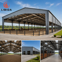 Establo Moderno para Caballos, Estructura de Acero, Construcción Prefabricada, Establos Prefabricados para Equitación