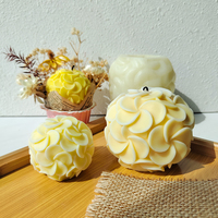 Cetakan Silikon Food Grade Desain Baru untuk Lilin Aromaterapi Bola Bunga, Sabun Buatan Tangan, Ornamen Gipsum, Alat Kue, Aman untuk Mesin Cuci Piring