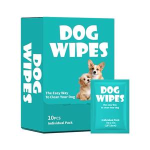 Hoogwaardige luxe opvouwbare draagbare huisdierdoekjes van vliesstof, geurverwijderend, alcoholvrij, voor katten en honden. - Product Image 1