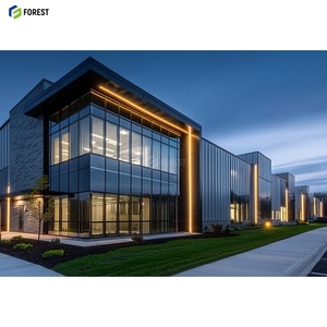 Taller de estructura de acero multitramo prefabricado Edificio de granja Q345B/Q235B Rejilla de largo alcance Eficiente energéticamente Fácil - Product Image 1