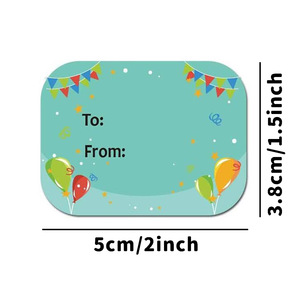 200 fogli di adesivi per <span class=keywords><strong>auguri</strong></span> di <span class=keywords><strong>compleanno</strong></span> scritti a mano, ecologici, per decorare buste regalo, bouquet di fiori, adesivi autoadesivi - Product Image 2