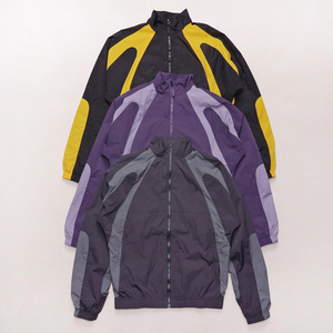 トラックスーツ防水ナイロンサイドストライプウインドブレーカースタンドカラーロゴブランド反射ストリップ - Product Image 1