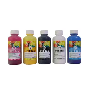 Produsen 100ml warna cerah dan hidup dan efek pencetakan transfer 100% kompatibel dengan semua printer transfer DTF Tinta