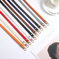Sangle de ceinture de luxe en cuir PU uni 1,2*120cm pour sac à bandoulière femme, accessoires réglables, bandoulière fine avec fermoir métallique