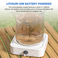 Agitateur magnétique miniature YAGO, batterie intégrée 1200 mA, capacité 1-1,5 L, 200-2000 tr/min, mélangeur magnétique de laboratoire portable, plaque d'agitation