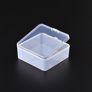 Nhà Máy Bán buôn nhỏ vuông trong suốt PP nhựa hộp lưu trữ 95x95x38 Mét có thể tái chế bao bì mini hộp quà tặng thẻ đồ trang sức - Product Image 4