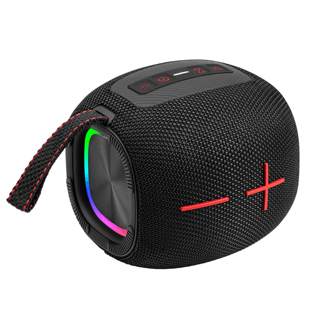 LED Light Speakers Portable Mini Bluetooth Speaker Outdoor Fabric Wireless Speakers for Travel Lightweight Speaker