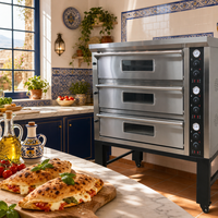 Oven Komersial Tiga Lapis Enam Loyang Rui Tai, Kontrol Digital Stainless Steel Hemat Tenaga, untuk Toko Roti, Kue Kering, dan Dapur