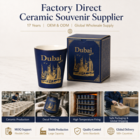 Souvenirs touristiques de Dubaï, Émirats arabes unis, verres à shot en céramique personnalisables, petite tasse à vin en porcelaine de luxe pour les invités, personnalisation OEM ODM