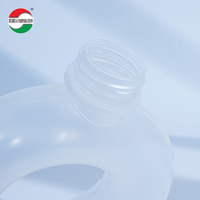 Bouteille d'eau de sport en plastique PP en forme de beignet de 500 ml, conteneur vide de 16 oz pour thé au lait avec bouchon à vis pour boire du café