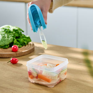 Couvercle en silicone alimentaire Récipients de stockage avec couvercles Récipients pour vinaigrette et condiments Passe au micro-ondes et au lave-vaisselle - Product Image 3
