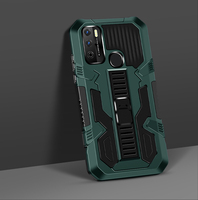 Casing ponsel Infinix Hot 9 Play, casing ponsel tahan guncangan, Armor PC keras TPU lembut tahan jatuh pegangan ditingkatkan kuat