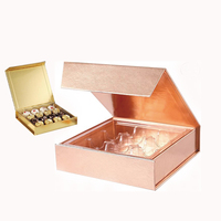 Maßgefertigte Umweltfreundliche Luxus-Geschenkbox aus Recyclingmaterialien mit Goldbarren-Farbeffekt, Klappdeckel, Trennwand und Magnetverschluss für Hochzeiten, Süßigkeiten und Schokolade