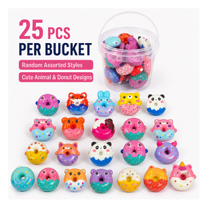 Bolsa de Regalo de Cumpleaños, Juguete de Donut de Animalito Adorable, PU Suave y Elástico, Antiestrés, Premio Escolar, Suministro de Fábrica - Product Image 3