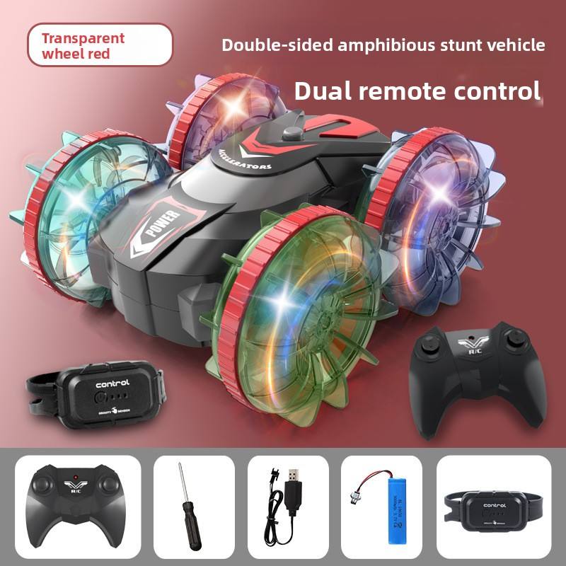 รีโมทคู่สีแดงพร้อมไฟ