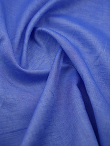 Tissu italien tissé 98% coton 2% <span class=keywords><strong>lin</strong></span>, bleu, pour chemises, largeur 43 pouces, vendu <span class=keywords><strong>au</strong></span> mètre - Product Image 3