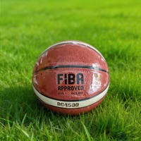 Ballon de basketball de compétition BG4500, taille 6/taille 7, en caoutchouc PU, ballon de sport, logo personnalisé en usine, résistant à l'usure, haute durabilité