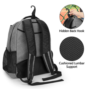 Bolsa de Tenis, Mochila de Tenis Unisex, Deportiva y Portátil, con Capacidad para 2 Raquetas, Compartimento Separado para Zapatos, Ligera y Resistente - Product Image 4