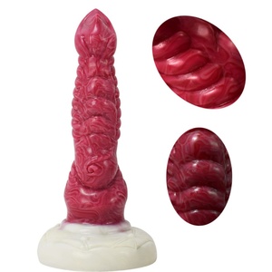 NNSX-5026 Hellfire Color Penis Skin-friendly and Comfortable Rubber Penis for Female Faak <b>Dildo</b> - Product Image 2