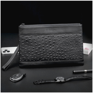 Stile Vintage in vera pelle lungo marsupio da <span class=keywords><strong>uomo</strong></span> con <span class=keywords><strong>cintura</strong></span> da polso <span class=keywords><strong>e</strong></span> slot Multi-Card chiusura aperta alla moda Logo <span class=keywords><strong>portafoglio</strong></span> <span class=keywords><strong>uomo</strong></span> - Product Image 3