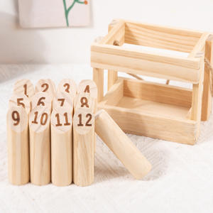Ensemble de <span class=keywords><strong>jeu</strong></span> de lancer en bois 12 jeux de lancer de blocs numérotés ensemble intérieur <span class=keywords><strong>jeu</strong></span> de cour de bowling pour enfants adolescents adultes famille - Product Image 4