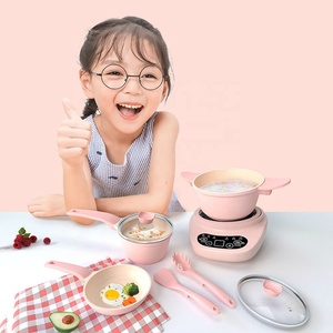 Portable play DIY mini kitchen toys real cooking set for kids 15 pcs set