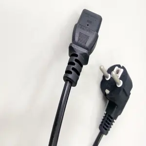 VDE European Standard Cee7/7 Euro Plug Schuko to IEC C13 Power Cord for Printer PC Power Supply Cable