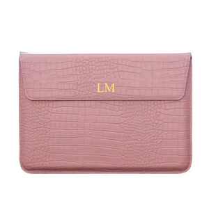 Monogrammed Ban Đầu Croco Mô Hình PU Máy Tính Xách Tay Tay Tay Áo Trường Hợp Đối Với MacBook 13-Inch 15-Inch Da Máy Tính Xách Tay Đứng Bìa Máy Tính Xách Tay Trường Hợp - Product Image 1
