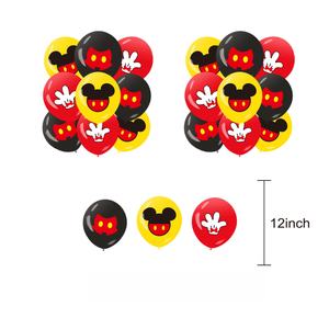 Décorations de fête d'<span class=keywords><strong>anniversaire</strong></span> <span class=keywords><strong>Mickey</strong></span> Assiettes Ballons Vaisselle en papier jetable Fournitures de fête prénatale Utilisation en intérieur - Product Image 2