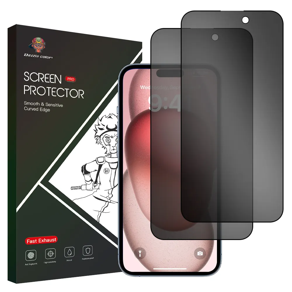 2.5D 9H Protetor De Vidro Para Iphone 14 15 Xr Xs Max Protetor De Tela De Privacidade Película Anti-Spy Vidro Temperado