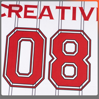 Maillot de football américain tendance personnalisé avec logo brodé, coupe courte et ample, style streetwear, rayé, vente en gros