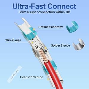 Kit de Combinaison de Bornes à Souder Transfrontalières avec Gaine Thermorétractable Étanche IP67 Jaune Bleu Vert 120 180 350 Pièces - Product Image 5
