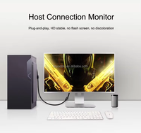 Câble de conversion HDTV vers VGA 1080p plaqué or, blindé par feuille et tresse, gaine PVC 1,8 m, diamètre extérieur 5 mm, noir, pour home cinéma