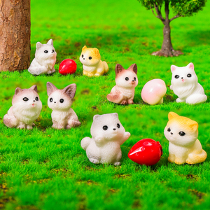 ตุ๊กตาแมวเรซิ่นขนาดเล็กหลากหลายแบบ ขายส่ง รูปปั้นลูกแมวน่ารัก สำหรับตกแต่งบ้าน ตุ๊กตาจำลอง สวนเทพนิยาย ไมโครแลนด์สเคป งานฝีมือ DIY - Product Image 5