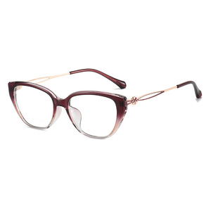Cat Eye Eyeglasses <b>Frames</b> Full Rim Resin Lens Lightweight Women's Fashion Glasses For <b>Round</b> Face - Product Image 4