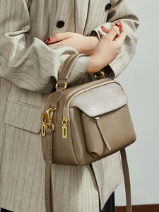 Bolso de mano de cuero genuino para mujer, bolso de moda para mujer, bolso de hombro cruzado retro, bolsos de compras de gran capacidad para mujer - Product Image 2