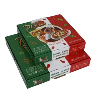 कस्टम बॉक्स लोगो 33x33x33 थोक नालीदार मूल्य निर्माता बायोडिग्रेडेबल बर्गर फ्राइड चिकन पिज्जा बॉक्स की आपूर्ति करते हैं