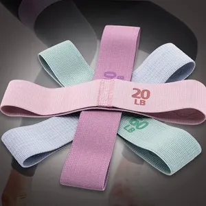 Fitness Strength Training 20-90lbs Custom Logo Polyester Fabric Yoga Strap Botty Resistance Band For Stretching Exercise