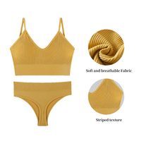 S-SHAPER sans jantes ensemble de soutien-gorge de sport bretelles minces sans couture coussinets amovibles ensembles de soutien-gorge et de slip ensembles de sous-vêtements pour femmes