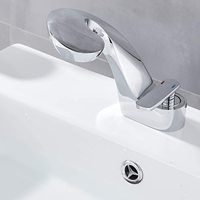 Robinet de lavabo en cuivre pour le commerce extérieur transfrontalier, mitigeur chaud-froid, cartouche céramique, style américain, à poser sur le comptoir, tête de serpent