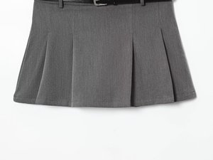 TAOP&ZA 2025 Nouvelle Collection Automne – <span class=keywords><strong>Jupe</strong></span> Culotte Plissée à <span class=keywords><strong>Carreaux</strong></span> Grise Taille Mi-Haute avec Ceinture Élégante pour Femme 3046047 - Product Image 6