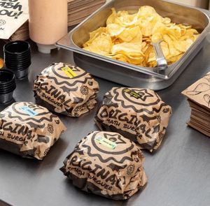 Bolsa de Papel Personalizada, Resistente a la Grasa, Recubierta de Cera, Impresión Offset a una Cara, Ecológica, Biodegradable, Reciclable, para Alimentos, Pan, Hamburguesas - Product Image 2