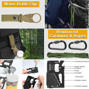 مجموعة أدوات النجاة 19 في 1، معدات الطوارئ للبقاء على قيد الحياة، سكين للصيد والتخييم، أدوات مبتكرة للتخييم - Product Image 5