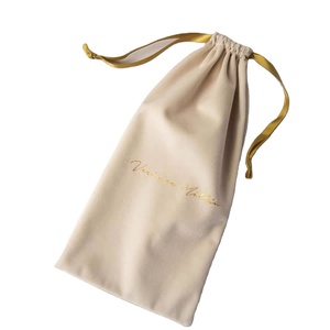 Sac d'emballage personnalisé pour bijoux de luxe en faux daim avec pochettes de présentation - Product Image 1