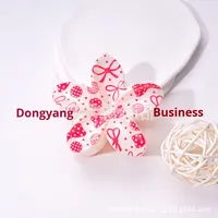 Pince à cheveux frangipanier imprimée UV en plastique de conception de niche transfrontalière accessoire de cheveux en épingle à cheveux florale mignonne fraîche pour enfants en gros