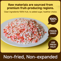 Zonder toevoegingen Zoete Vacuümverpakte Bulk Gefreeze-droogde Aardbeienblokjes 1kg Fruit Snacks