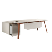 Escritorio de Oficina Moderno y Ajustable en Oferta, para Uso de CEO/Presidente, Duradero, con Cajonera de Melamina, Color Personalizado, 1 Año de Garantía