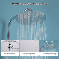 Ensemble de douche extérieur moderne à double poignée, robinetterie chromée polie, système de douche en laiton pour piscine, plage et jardin